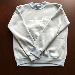 Light Blue Mock Neck Sweater